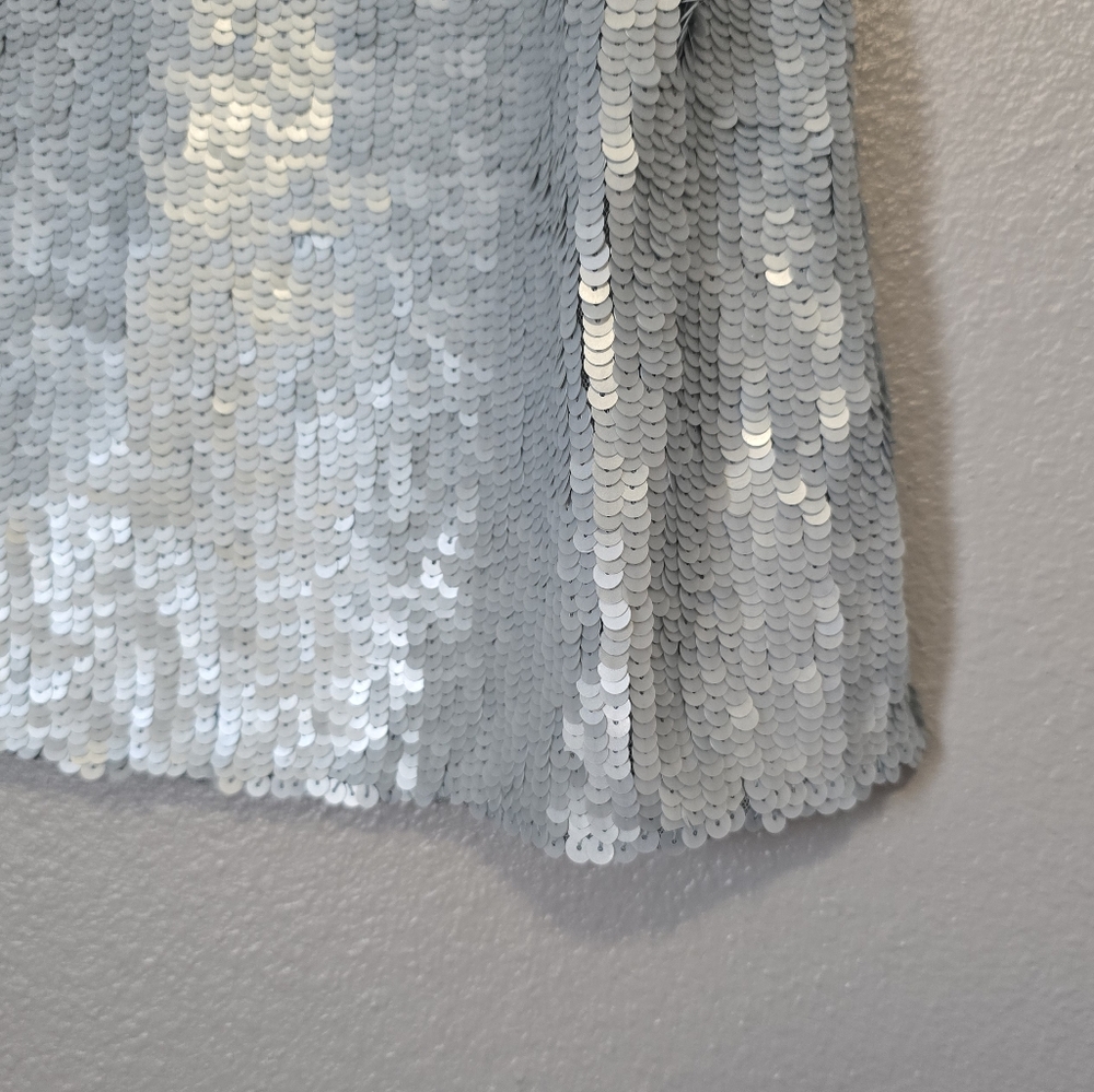 🍂NWOT Clifford&Wills full sequin baby blue midi skirt - Picture 2 of 7